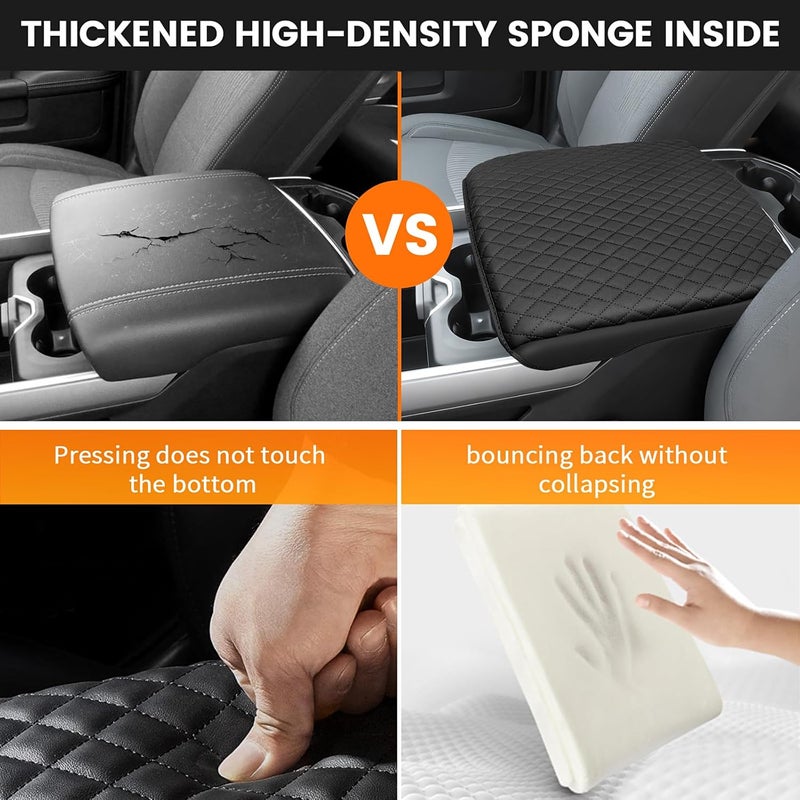 Rilsen Custom for Center Console Cover 2019-2024 2025 2026 Dodge Ram 1500/2500/3500 Armrest Cover Accessories PU Leather Armrest Seat Box Cover Protector (Bucket Seat Only) - Image 4